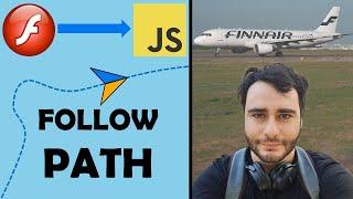 Animating a Plane on a Path with JavaScript | Live Coding on a Plane!