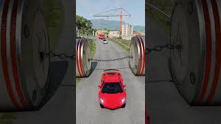 Sports Cars & Ambulance Van vs Hydraulic Crush - BeamNG.drive