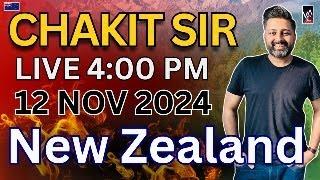 Chakit Sir Live Today | 4:00 PM IST | New Zealand Study Visa Updates 2025 | 12 Nov 2024