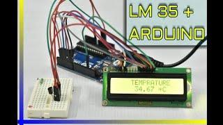 Temperature sensor with arduino and coding|LM35|LCD display