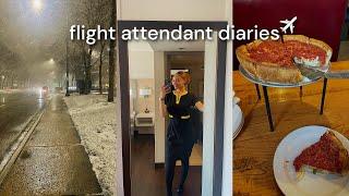 flight attendant diaries ep.3️ life updates! deep dish in chicago 