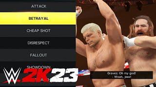 WWE 2K23: How To Betray In WWE Universe Mode