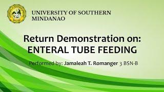 RD on Enteral Tube Feeding - Jamaleah T. Romanger
