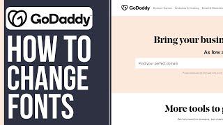 How to change font in GoDaddy - Easy 2024 tutorial