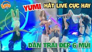 Yumi hát Live cực hay "lộn mèo" cùng dàn Trai Đẹp 6 Múi chấn động lô tô Hương Nam đêm CountDown 2022