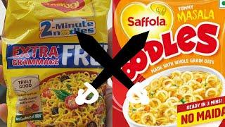 Maggi vs saffola oodles which is better ? | So Saute