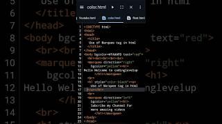 Marquee Tag in html | Use of Marquee Tag #marqueetag #coding #beginners