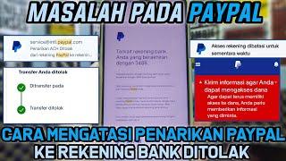 cara mengatasi transfer paypal ke rekening bank ditolak