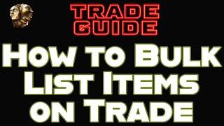 How to Bulk Sell Items on Trade Site - Path of Exile Trading Guide POE 3.20