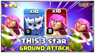 100℅ 3 Star Ground Army | Th15 Yeti Super Archer Ground Attack Strategy - Clash of Clans