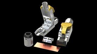 LINKUP RJ45 Cat8 & Cat6A Field Termination Plugs (Tool-less) Step-by-Step  Easy Assembly Guide