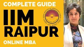 No Entrance Exam IIM MBA Program | IIM Raipur Online MBA | Everything About IIM Raipur Online MBA