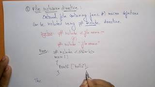 c preprocessor directives | macro substitution, file inclusion and compiler control directives |