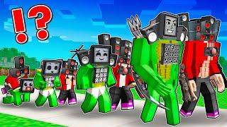 JJ SPEAKER MAN and MIKEY TV MAN Life Cycle! JJ and MIKEY EVOLUTION in Minecraft - Maizen