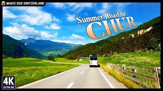 Chur 4K, Grisons / Graubünden in Switzerland  Relaxing Road Trip from Davos to Lenzerheide, Ep#1