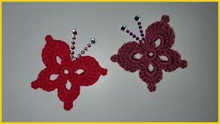 Вязаная Бабочка. Вязание крючком / Crochet butterfly