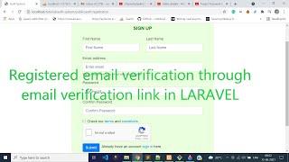 07 - Email verification functionality  with email verification link in Laravel