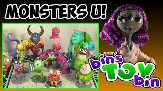 Disney Pixar Monsters University Toy and Doll Collection Unboxing! by Bin's Toy Bin