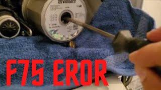 Vaillant F75 eror code pump failure, pump lockout