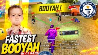 WORLD RECORD  FASTEST BOOYAH IN FREEFIRE HISTORY - GARENA FREEFIRE 