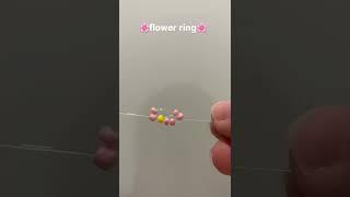 pink flower ring tutorial beaded #shorts