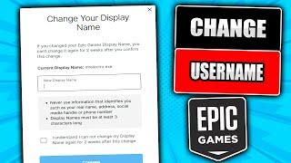 How to CHANGE the NAME of your ACCOUNT on EPIC GAMES