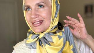 Как повязать красиво платок на голову в Пасхальный день размер 90*90