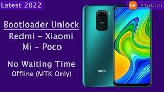 All Redmi Xiaomi Mi Poco Bootloader Unlock No Waiting time - Offline Method (MTK Only)