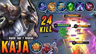 24 Kills!! Kaja with Full Magic Damage Build (ONE HIT DELETE) - Build Top 1 Global Kaja ~ MLBB