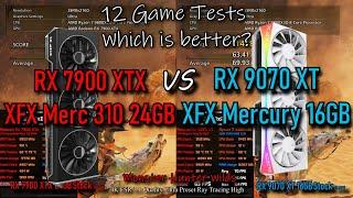 9070 XT vs 7900 XTX @ 4K Ultra | 12 Game Tests Benchmark Comparison