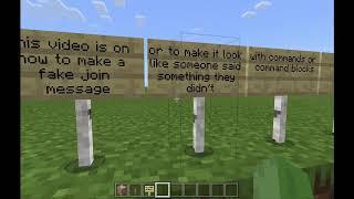 Make a fake join/leave message in Minecraft. (Bedrock Edition)