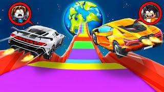 Extreme MEGA RAMP CAR Race In Roblox !!