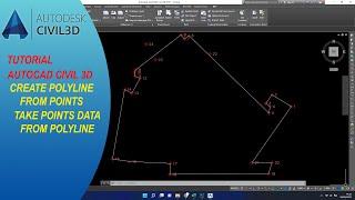 Autocad Civil 3D Create Polyline From Points & Create Points Data From Polyline