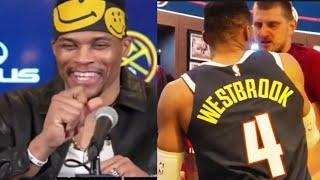 Russell Westbrook says "D*MMIT Jok" after finding out Jokic has more tripple double wins!