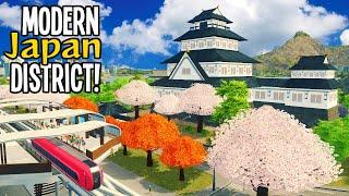 How to Design a Modern Japanese District in Cities Skylines!