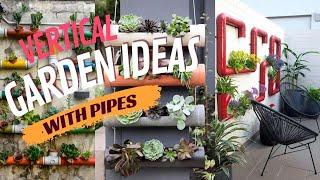 Vertical Garden Ideas with Pipes. Creative Garden Design for Balcony and Terrace.