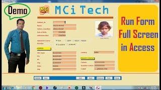 How to RUN form full screen in MS Access | step by step