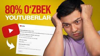 YouTube Kanalingizni Verifikatsiya Qilish Endi OSON! | YouTube Darslari