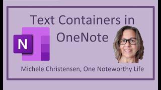 Text Containers in OneNote | OneNote for Windows 10 | OneNote 2016