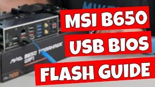 How To Use MSI USB Flashback BIOS Update AM5 Motherboards B650 Tomahawk WiFi