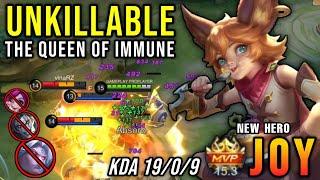 19 Kills!! Joy New Hero The Queen of Immune is UNKILLABLE!! - Build Top 1 Global Joy ~ MLBB