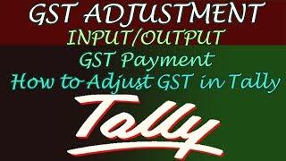 GST ADJUSTMENT Entries In Tally Erp 9 | GST Payment after Adjustment Step By Step in hindi