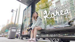 Living in Korea | My First Work Day, Long walks in the city, Autumn Foliage & Rush Hour