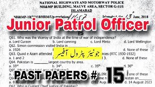 Junior Patrol Officer Paper no 15 mcqs | Motorway Police JPO written test past Paper | GK English |