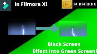 How To Make a Black Screen Effect into Green Screen | Filmora X | Hero Fun