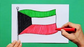 How to draw the National Flag of Kuwait