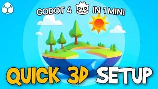 Setup a 3D Scene in Godot 4 in One Minute