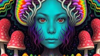 Psychedelic Trance - Mushroom Trip Trippy Animation  Psytrance mix 2024 (AI Graphic Visuals)