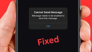 How to Fix Cannot Send Message iMessage Needs to Be Enabled to Send This Message! 2024