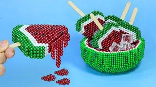 Magnet Cooking: Watermelon Popsicles with Magnetic Balls! 